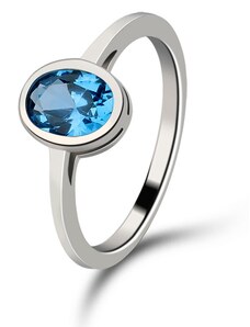 Emporial stříbrný rhodiovaný prsten Oko oceánu MA-R0569