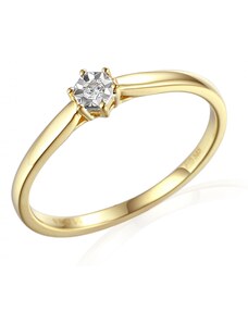 Gems, Decentní prsten Dara, kombinované zlato s brilianty, vel.: 51, ø16,2 mm, 3812671-5-51-99