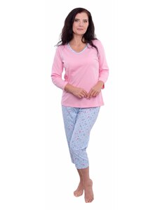 Wadima Dámské pyžamo s 3/4 rukávem, 104574 199, růžová