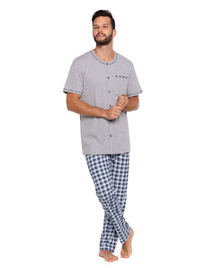 Wadima Pánské pyžamo s krátkým rukávem a dlouhými nohavicemi, 204120 30, šedá