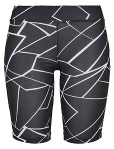 URBAN CLASSICS Ladies AOP Cycle Shorts - geometric black