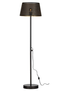 Hoorns Černá kovová stojací lampa Katlyn 161 cm