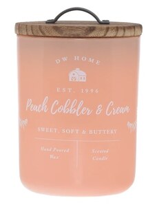 DW HOME vonná svíčka ve skle Peach Cobbler & Cream, velká