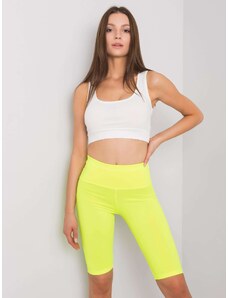 BASIC NEONOVĚ ŽLUTÉ BIKER SHORTS -YELLOW Limetková