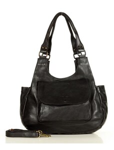 Italská kožená kabelka s kapsou Marco Kabelky od Hraběnky; černá