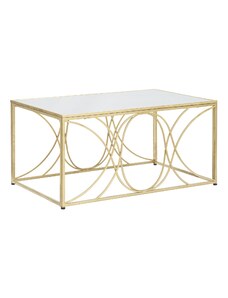 Konferenční stolek Mauro Ferretti Erkalo 90x60x45 cm, zlatá/stříbrná