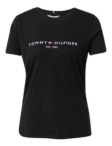 TOMMY HILFIGER Tričko černá / bílá