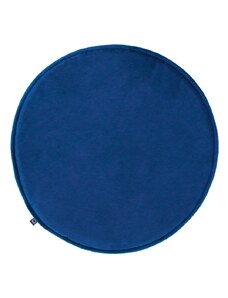 Tmavě modrý kulatý sametový podsedák Kave Home Rimca ⌀ 35 cm