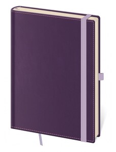 Helma 365, s.r.o. Notes - Zápisník Double Violet - linkovaný L fialová 2024 BB424-6-24