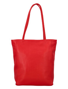 Dámská kožená kabelka přes rameno červená - ItalY Nooxies červená