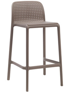 Nardi Šedo hnědá plastová barová židle Lido Mini 65 cm