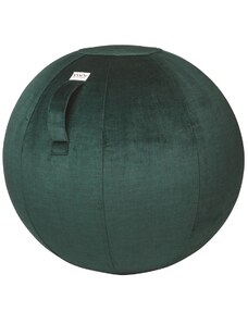 Zelený sametový sedací / gymnastický míč VLUV BOL WARM Ø 65 cm