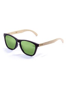 Brýle Sea Wood, Bamboo Dark Brown + Green Revo Lens