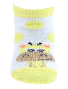 Dívčí kojenecké ponožky WOLA ŽIRAFKA bílé