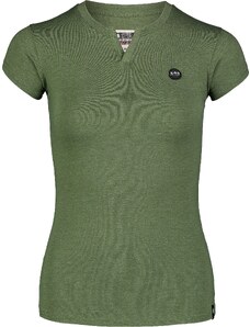 Nordblanc Khaki dámské bavlněné tričko CUTOUT