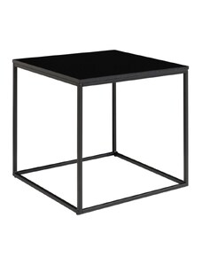 Nordic Living Černý kovový konferenční stolek Winter 45 x 45 cm
