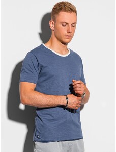 Ombre Clothing Pánské basic tričko Vibeke tmavě modrá S1385