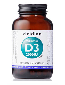 VIRIDIAN Vitamin D3 2000iu 60 kapslí