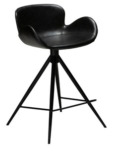 ​​​​​Dan-Form Černá koženková barová židle DAN-FORM Gaia 65 cm