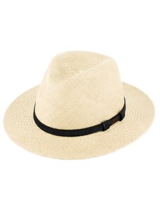 Fiebig Letní slaměný klobouk Fedora - ručně pletený - Ekvádorská panama