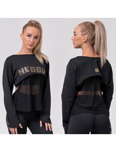 NEBBIA - Dámské triko mesh 805 (black)