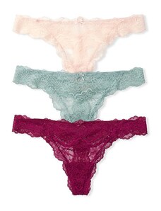 Victoria's Secret 3-pack Lace Shimmer Thong Panties II