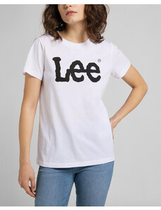 Dámské Tričko S Krátkým Rukávem Lee Logo Tee White