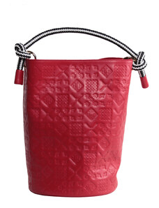 Kožená kabelka JADISE Lea s majolikou červená