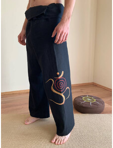 Thajské kalhoty na jógu a masáž LaMonka & Elbabett OM