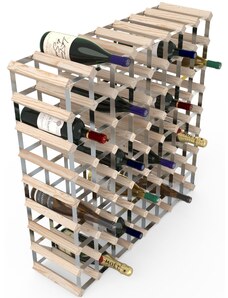 Stojan na víno RTA na 72 lahví, přírodní borovice - pozinkovaná ocel / rozložený