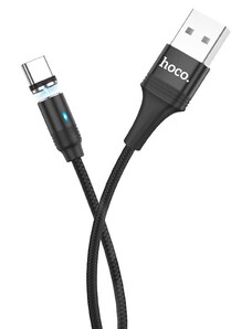 Magnetický kabel USB-C - Hoco, U76 Fresh Black