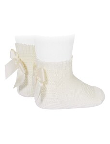 Ponožky s mašlí Cóndor - béžové (303 beige)
