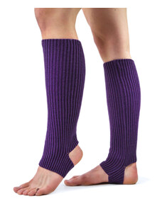 VFstyle tmavě fialové návleky na nohy s otvorem na patu 43 cm