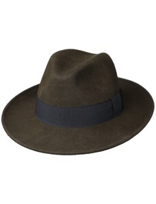 Fiebig Olivový klobouk plstěný - olivový s černou stuhou - Bogart