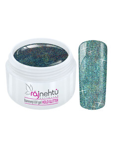 Ráj nehtů Barevný UV gel HOLO GLITTER 5 ml - Blue