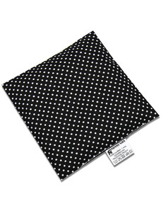 Babyrenka nahřívací polštářek 15x15 cm z třešňových pecek Dots black