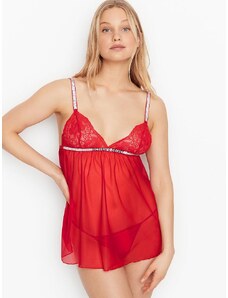 Victoria's Secret Dámska košilka Victoria´s Secret Lace & Sheer - červená