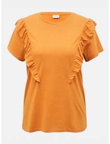 Oranžové tričko s volánem JDY Karen - Dámské