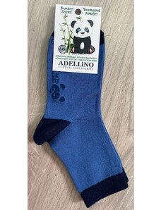 ADELLiNO Bambusové ponožky modré