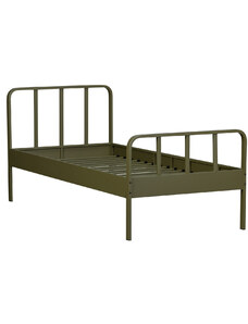 Hoorns Tmavě zelená kovová postel Sheldon 90 x 200 cm