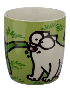 Porcelánový hrnek kočka Simon's Cat / Simons Cat - zelený