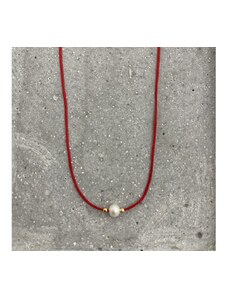 Dámský náhrdelník s říční perlou stříbro pozlacené Mou Jewel