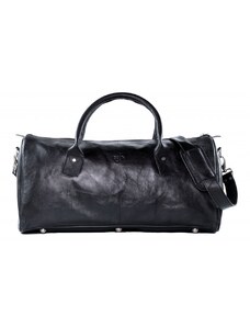 Velká kožená cestovní taška 48l černá SANGÍTA - SAJO, řemeslná výroba