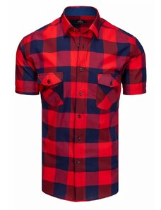 Buďchlap Granátově-červená károvaná košile