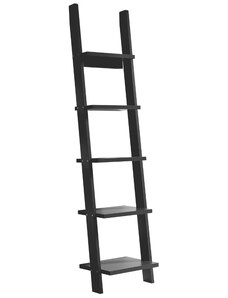 Černý dřevěný žebříkový regál Tenzo Strada 188 x 45 cm