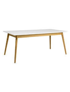 Matně bílý lakovaný jídelní stůl Tenzo Dot 180 x 90 cm