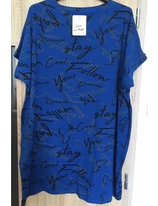Dámské letní modré šaty velikost 48, A1390