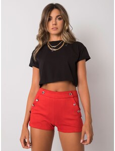 BASIC FEEL GOOD ČERNÝ DÁMSKÝ CROP TOP -BLACK Černá