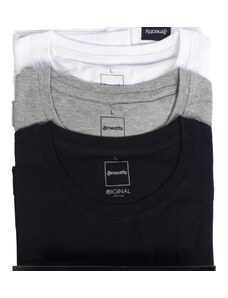 MeatFly Trička Basic Multipack 2023 Black/Grey Heather/White