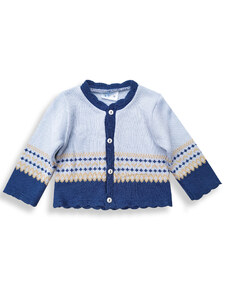 Pequilino Kojenecký svetr modrý pro miminka